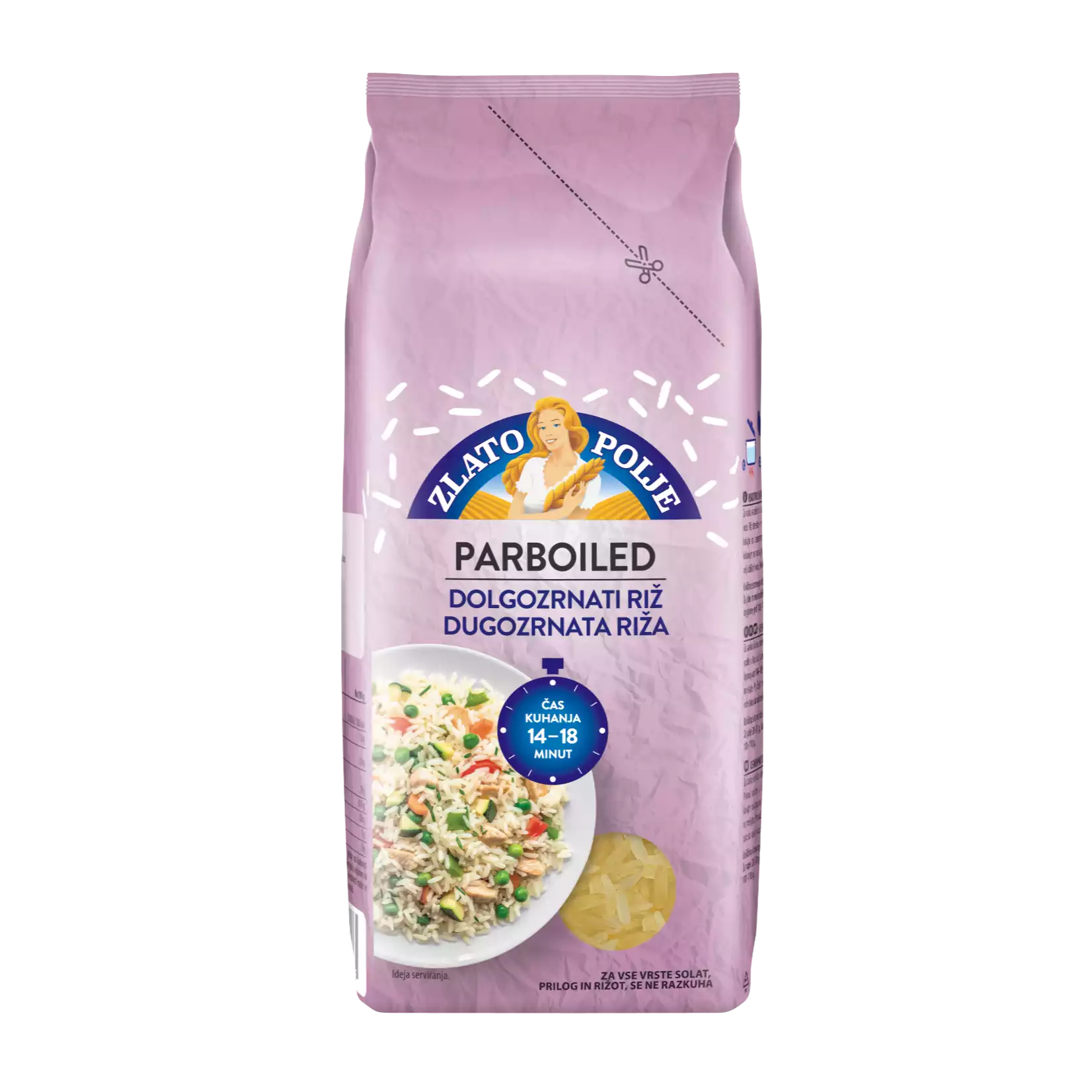 Parboiled dolgozrnat riž 800g