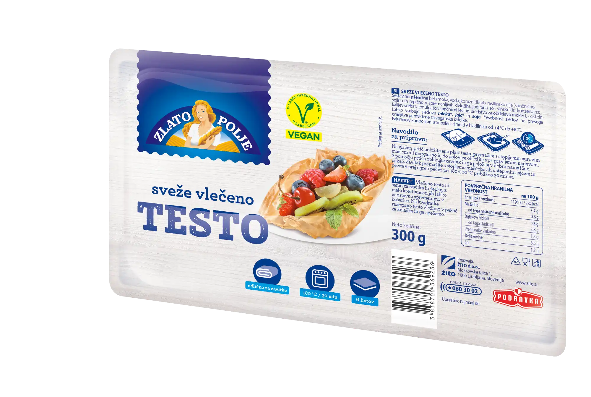 Sveže vlečeno testo 300g
